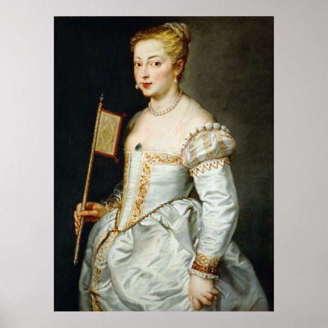 Póster Retrato de una dama de Paul Rubens (Frente)