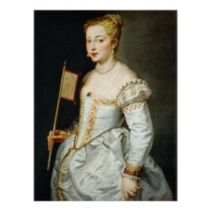 Póster Retrato de una dama de Pedro Pablo Rubens