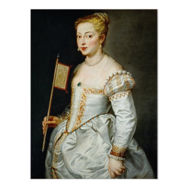 Póster Retrato de una dama de Pedro Pablo Rubens (Anverso)