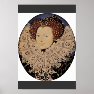 Póster Retrato De Una Dama Desconocida Oval Por Nicholas