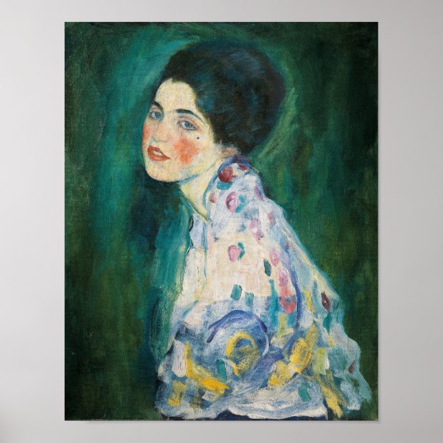 Póster Retrato de una dama — Gustav Klimt (1916-17) (Frente)