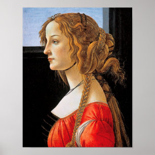 Póster Retrato de una dama, Sandro Botticelli