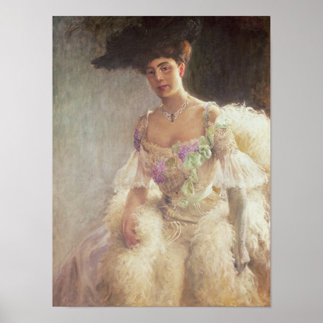 Póster Retrato de una dama vestida de noche, 1903 (Frente)