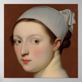 Póster Retrato de una joven al estilo clásico