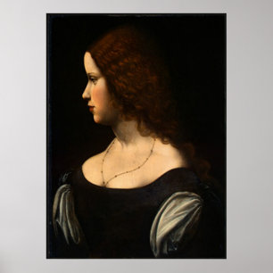 Póster Retrato de una joven dama, 1500, Leonardo da Vinci