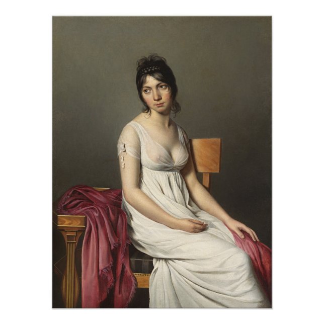 Póster Retrato de una joven en blanco (Anverso)