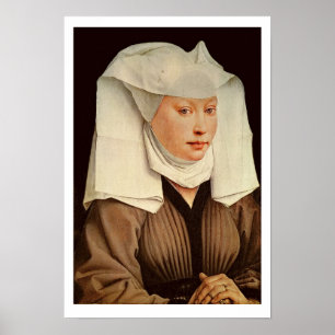 Póster Retrato de una joven en un Gorra clavado, c.1435