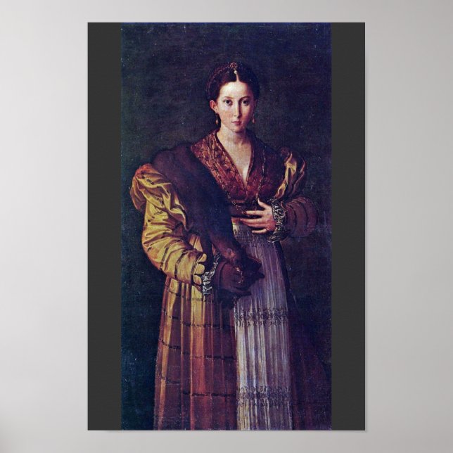 Póster Retrato De Una Joven Llamada Anteia. (Frente)