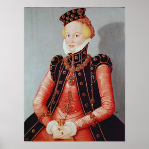 Póster Retrato de una joven mujer