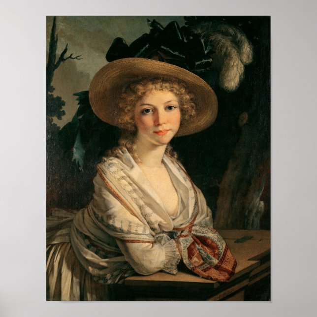Póster Retrato de una joven mujer (Frente)