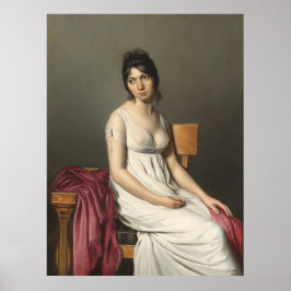 Póster Retrato de una joven mujer en blanco
