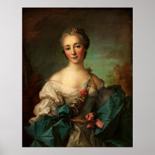 Póster Retrato de una joven por Jean-Marc Nattier