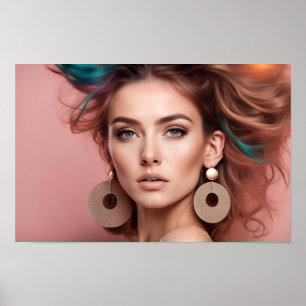Póster retrato de una mujer