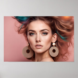 Póster retrato de una mujer