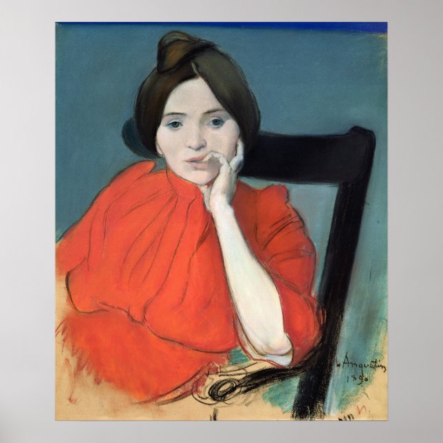 Póster Retrato de una mujer, 1890 (Frente)