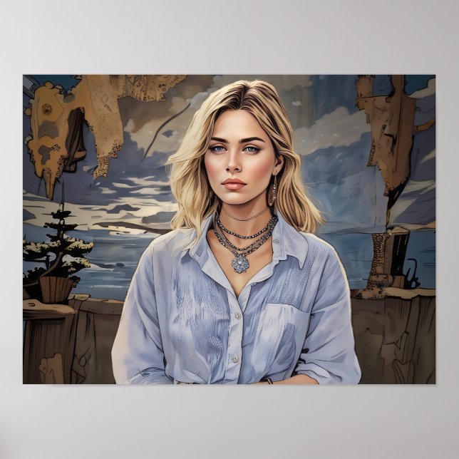 Póster Retrato de una mujer 1 ART (Frente)