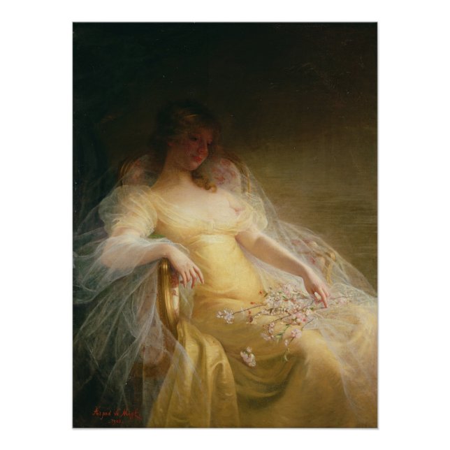 Póster Retrato de una mujer (aceite sobre lienzo) (Anverso)