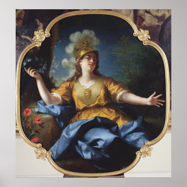 Póster Retrato de una mujer como Minerva, 1730 (Frente)