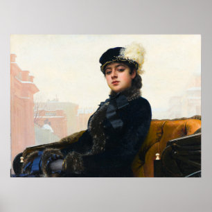 Póster Retrato de una mujer desconocida por Ivan Kramskoi