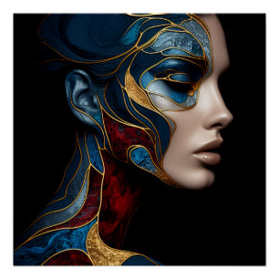 Póster Retrato De Una Mujer En Resumen