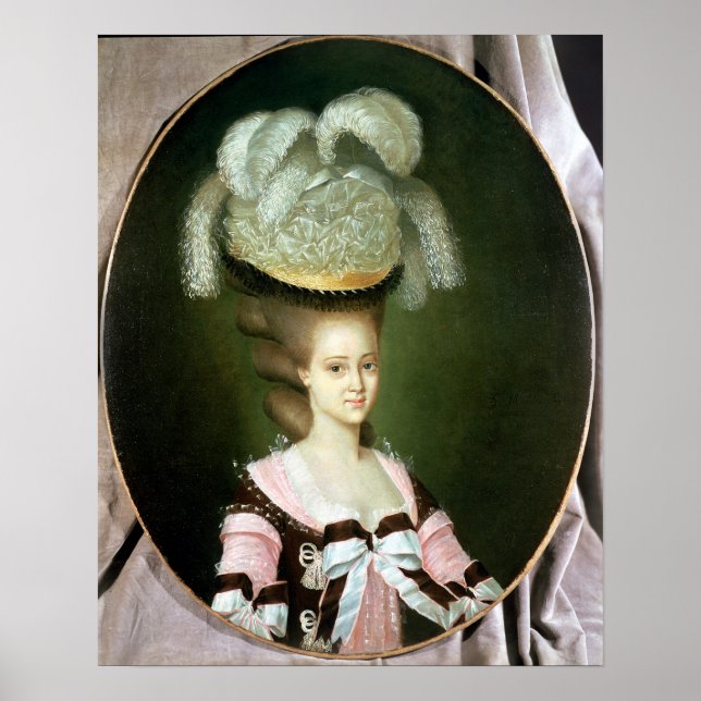 Póster Retrato de una mujer en un Gorra (Frente)