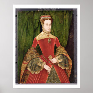 Póster Retrato de una mujer, envejecido 16, previamente