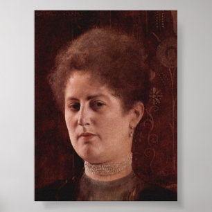 Póster Retrato de una mujer — Gustav Klimt (1894)