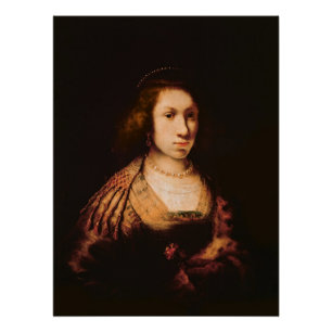 Póster Retrato de una mujer joven