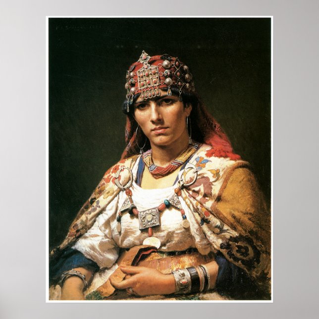 Póster Retrato de una mujer Kabylie, Argelia, 1875 (Frente)