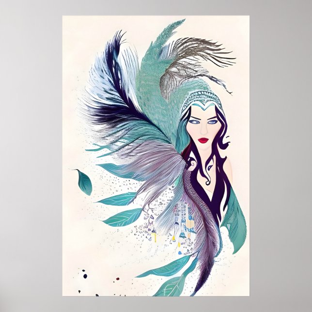 Póster Retrato de una mujer mística (Frente)