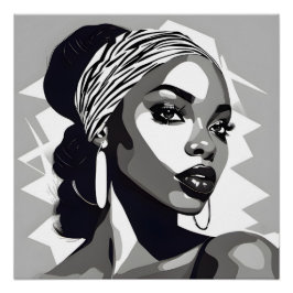 Póster Retrato de una mujer negra