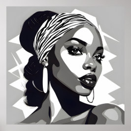 Póster Retrato de una mujer negra