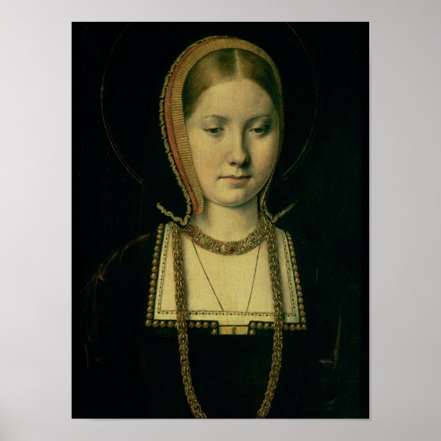 Póster Retrato de una mujer, posiblemente Catherine de Ar (Frente)