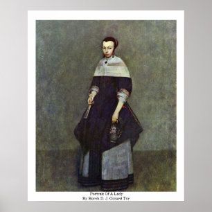 Póster Retrato de una señora por Borch D.J. Gerard Ter