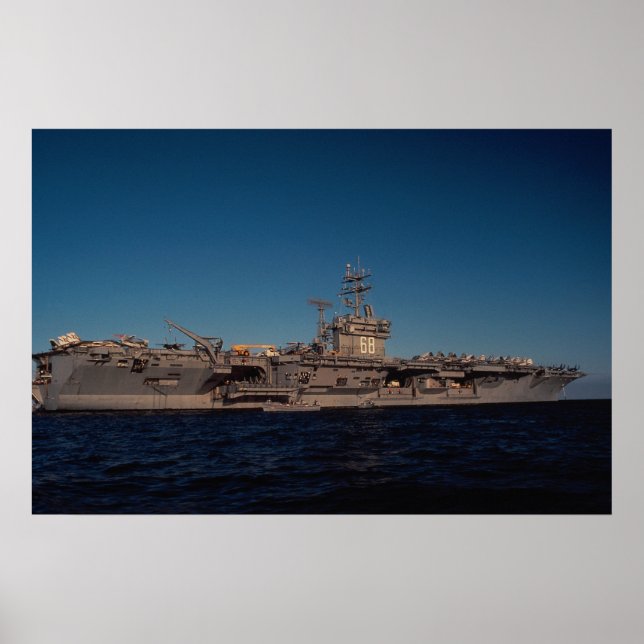 Póster Retrato de "USS Nimitz", portadora nuclear, (Frente)
