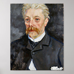Póster Retrato de Van Gogh de hombre con bigote