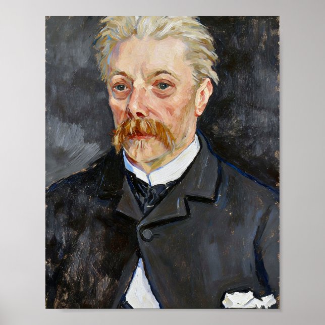 Póster Retrato de Van Gogh de hombre con bigote (Frente)
