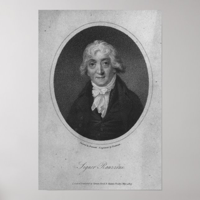 Póster Retrato de Venanzio Rauzzini (Frente)