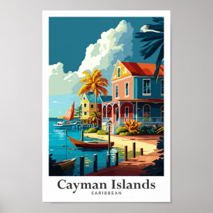 Póster Retrato de viaje de las Islas Caimán