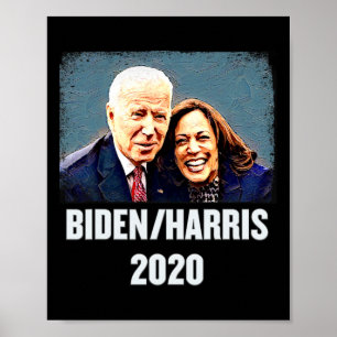 Póster Retrato de victoria de Harris Joe Biden Kamala Har
