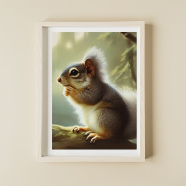 Póster Retrato de vida salvaje de la ardilla del bebé (Subido por el creador)