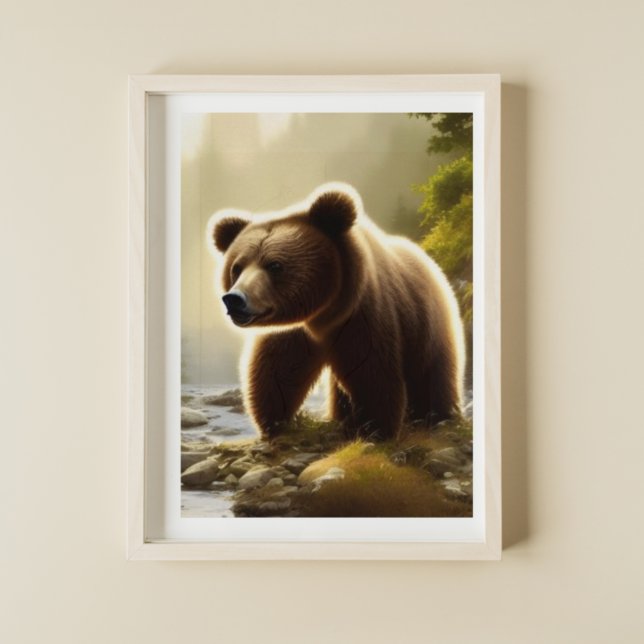 Póster Retrato de vida salvaje de oso marrón (Subido por el creador)