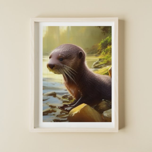 Póster Retrato de vida silvestre Baby Otter (Subido por el creador)