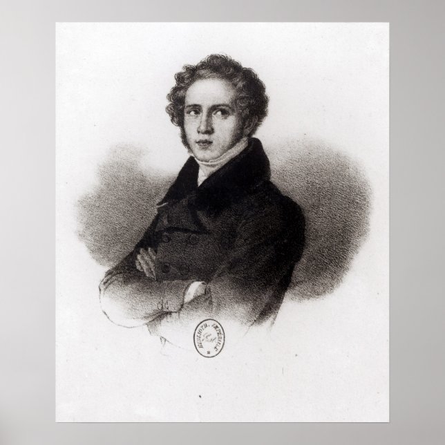Póster Retrato de Vincenzo Bellini (Frente)