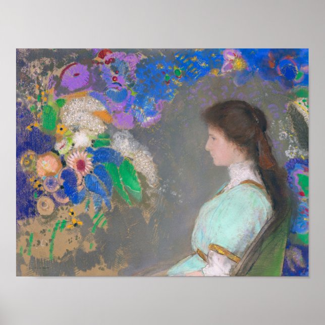 Póster Retrato de Violette Heymann, Redon (Frente)