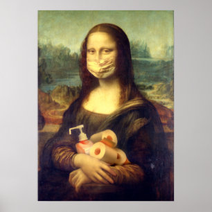 Póster Retrato de virus Corona