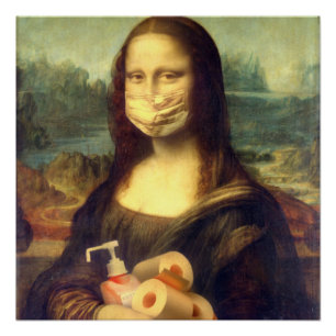 Póster Retrato de virus Corona