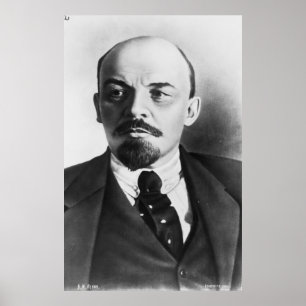Póster Retrato de Vladimir Ilyich Lenin ruso