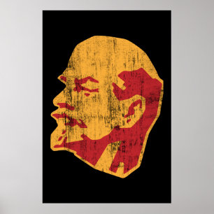 Póster retrato de vladimir lenin ccp