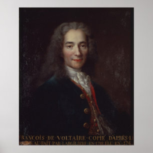 Póster Retrato de Voltaire